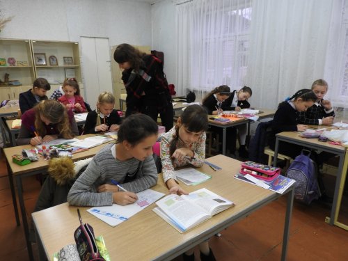 Урок трудового обучения в 6-м классе