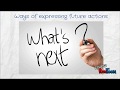 Ways of expressing future actions in English (7 form)